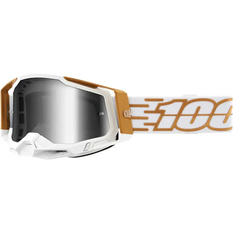 Ochelari motocross 100% RACECRAFT2 MAYFAIR - MIRROR SILVER Preț redus